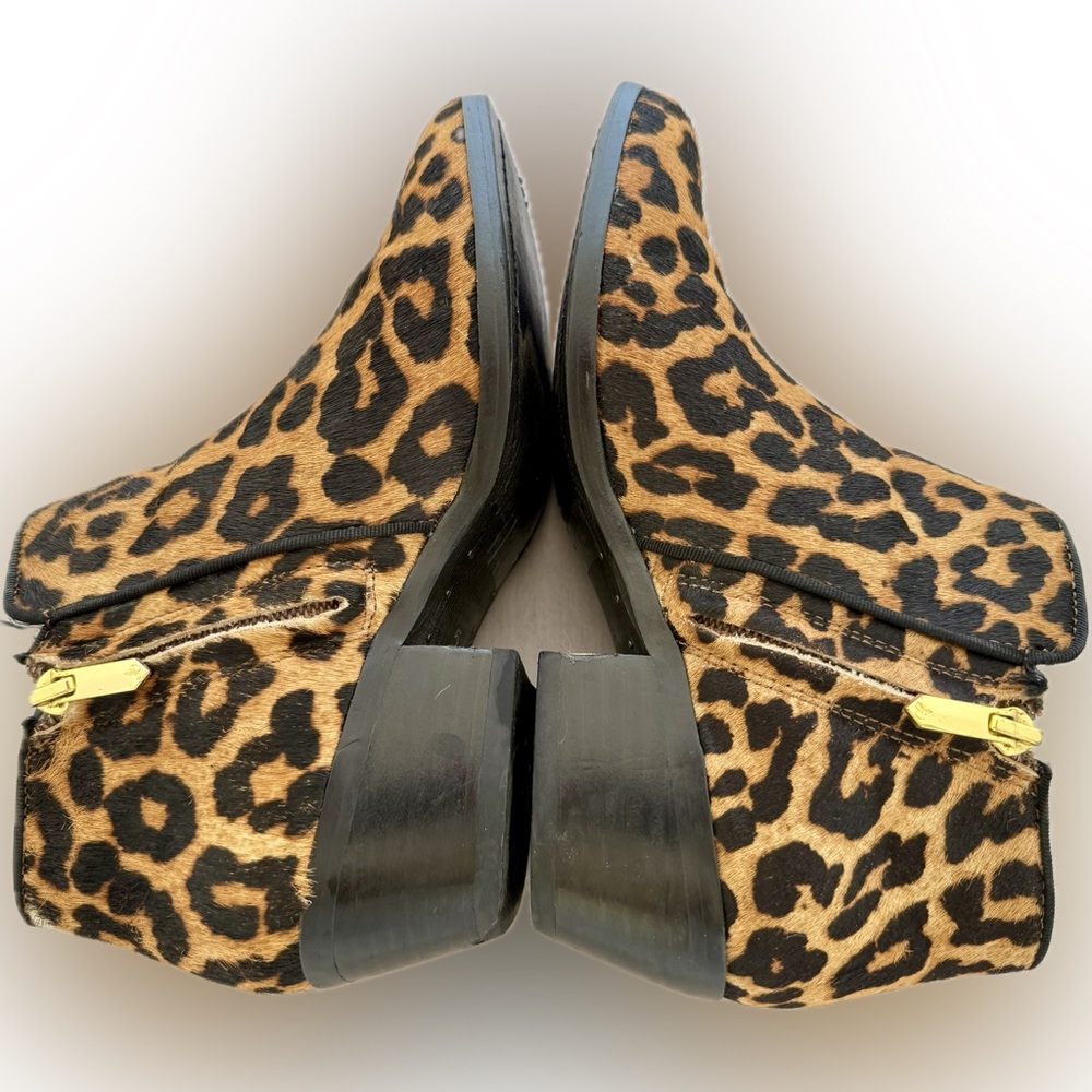 Sam Edelman Petty Ankle Booties - Black & Tan Leopard Print- 5 - Picture 6 of 7